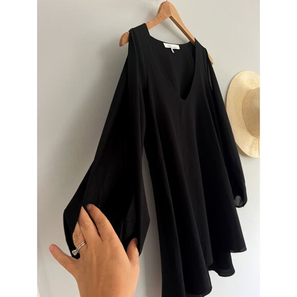 Lovers + Friends | Revolve | Gracie Dress in Black | Split Sleeve | Sz XS - Picture 4 of 7